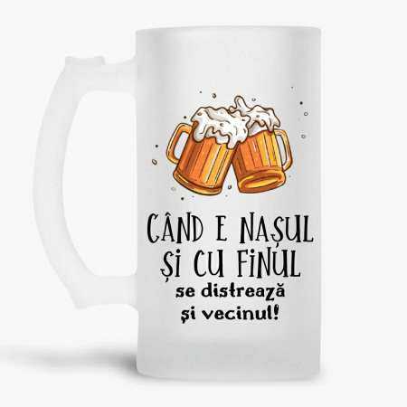 Căsătorie - Halba personalizata - Cand e nasul si cu finul se distreaza si vecinul