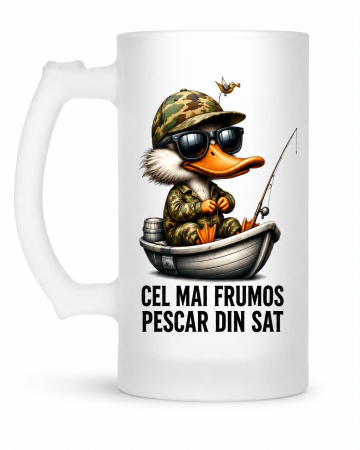 Halbe pentru pescari - Halba personalizata - Cel mai frumos pescar din sat