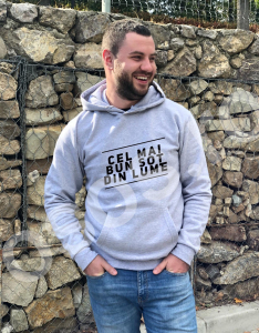Hanorace cu gluga personalizate - Hanorac bărbaţi - Cel mai bun soţ din lume