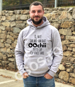 Hanorace personalizate bărbaţi - Hanorac personalizat bărbătesc - Iar mi-am dat ochii peste cap cu voce tare