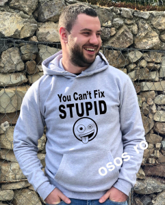 Hanorace personalizate bărbaţi - Hanorac bărbătesc - You can't fix stupid