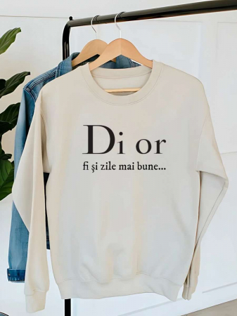 Hanorace fara gluga dama - HANORAC DAMA OVERSIZE PERSONALIZAT - DI OR fi si zile mai bune
