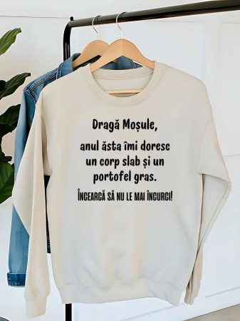 Crăciun - HANORAC DAMA OVERSIZE PERSONALIZAT - Draga Mosule