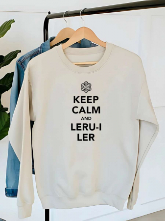 Crăciun - HANORAC DAMA OVERSIZE PERSONALIZAT - Keep calm and leru-i ler
