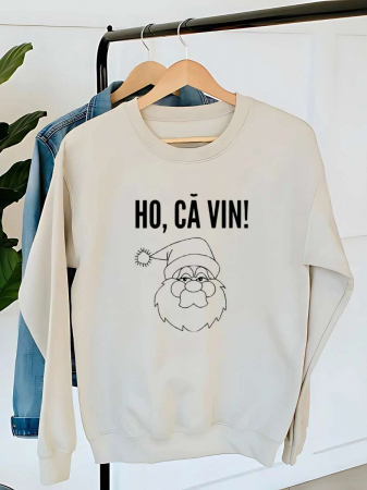 Crăciun - HANORAC DAMA OVERSIZE PERSONALIZAT - Ho, ca vin!