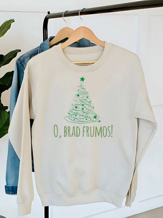 Crăciun - HANORAC DAMA OVERSIZE PERSONALIZAT - O, brad frumos!