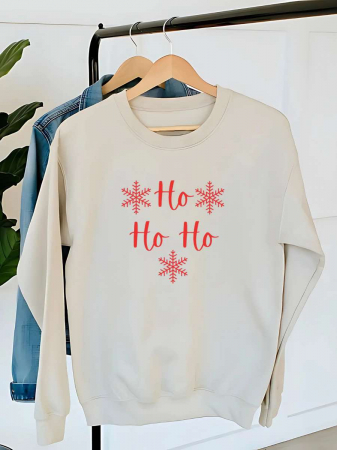 Crăciun - HANORAC DAMA OVERSIZE PERSONALIZAT - Ho Ho Ho
