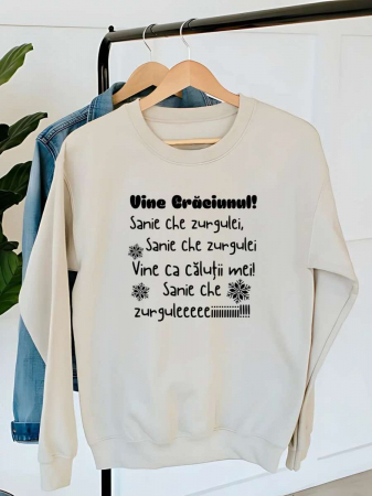 Crăciun - HANORAC DAMA OVERSIZE PERSONALIZAT - Vine Craciunul