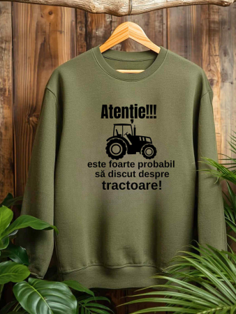 Hanorace fara gluga cu Tractoare - HANORAC FARA GLUGA BARBATESC PERSONALIZAT - Atentie! Este foarte probabil sa discut despre tractoare