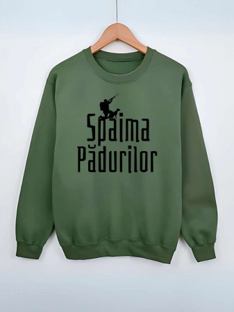 Hanorace fara gluga pentru vanatori - HANORAC FARA GLUGA BARBATESC PERSONALIZAT - Spaima padurilor