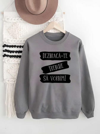 Hanorace fara gluga barbatesti - HANORAC FARA GLUGA BARBATESC PERSONALIZAT - Dezbraca-te trebuie sa vorbim