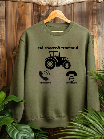 Hanorace fara gluga cu Tractoare - HANORAC FARA GLUGA BARBATESC PERSONALIZAT - Ma cheama tractorul