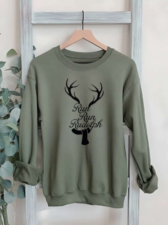 Crăciun - HANORAC FARA GLUGA BARBATESC PERSONALIZAT - Run Run Rudolph