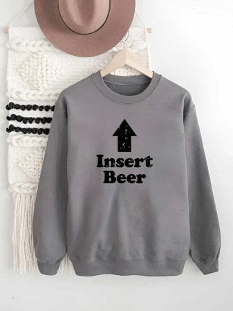 Hanorace fara gluga barbatesti - HANORAC FARA GLUGA BARBATESC PERSONALIZAT - Insert beer