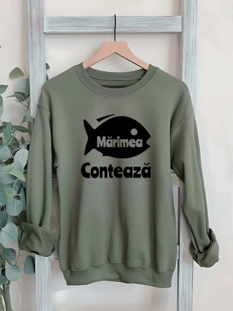 Hanorace fara gluga pentru pescari - HANORAC FARA GLUGA BARBATESC PERSONALIZAT - Marimea conteaza