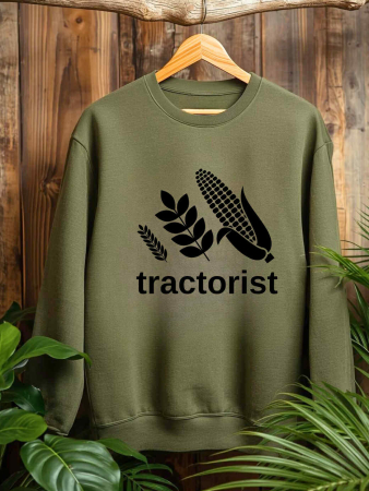 Hanorace fara gluga cu Tractoare - HANORAC FARA GLUGA BARBATESC PERSONALIZAT - Tractorist!