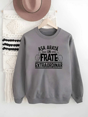 Hanorace fara gluga barbatesti - HANORAC FARA GLUGA BARBATESC PERSONALIZAT - Asa arata un frate extraordinar