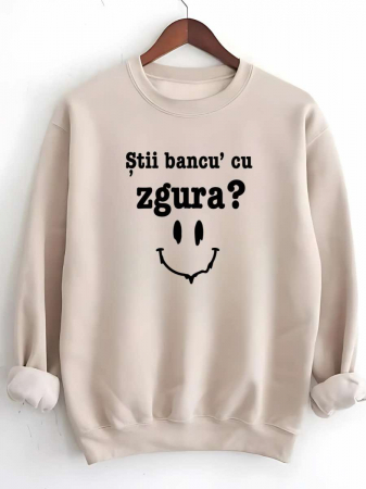 Hanorace fara gluga barbatesti - HANORAC FARA GLUGA BARBATESC PERSONALIZAT - Stii bancul cu zgura