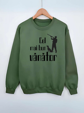 Hanorace fara gluga pentru vanatori - HANORAC FARA GLUGA BARBATESC PERSONALIZAT - Cel mai bun vanator
