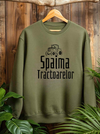 Hanorace fara gluga cu Tractoare - HANORAC FARA GLUGA BARBATESC PERSONALIZAT - Spaima tractoarelor