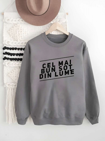 Hanorace fara gluga barbatesti - HANORAC FARA GLUGA BARBATESC PERSONALIZAT - Cel mai bun sot din lume