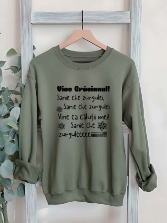 Crăciun - HANORAC FARA GLUGA BARBATESC PERSONALIZAT - Vine Craciunul