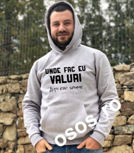 Hanorace personalizate bărbaţi - Hanorac personalizat bărbătesc - Unde fac eu valuri altii fac spume
