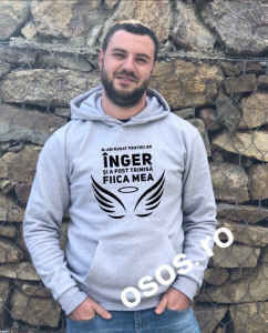 Hanorace personalizate bărbaţi - Hanorac personalizat bărbătesc - M-am rugat pentru un inger si a fost trimisa fiica mea