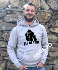 Hanorace personalizate bărbaţi - Hanorac personalizat bărbătesc - Sef de trib