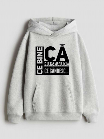 Hanorace personalizate damă - HANORAC PERSONALIZAT DAMA -  Ce bine ca nu se aude ce gandesc