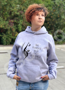 Mărţişor - Hanorac personalizat damă - Mai frumoasă decât viaţa, doar femeia poate fi!