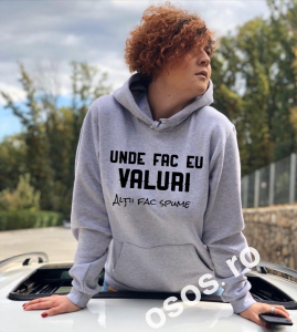 Hanorace personalizate damă - Hanorac personalizat damă - Unde fac eu valuri altii fac spume
