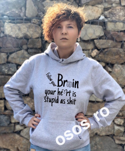 Hanorace personalizate damă - Hanorac personalizat damă - Follow your brain