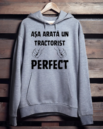Hanorace cu Tractoare - HANORAC PERSONALIZAT PENTRU BARBATI - Asa arata un tractorist perfect