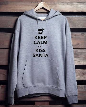 Crăciun - HANORAC PERSONALIZAT PENTRU BARBATI - Keep Calm and Kiss Santa