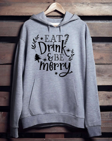 Crăciun - HANORAC PERSONALIZAT PENTRU BARBATI - Eat Drink & Be Merry