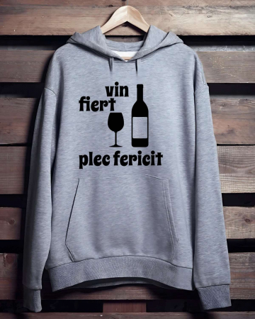 Hanorace personalizate bărbaţi - HANORAC PERSONALIZAT PENTRU BARBATI - Vin fiert Plec fericit