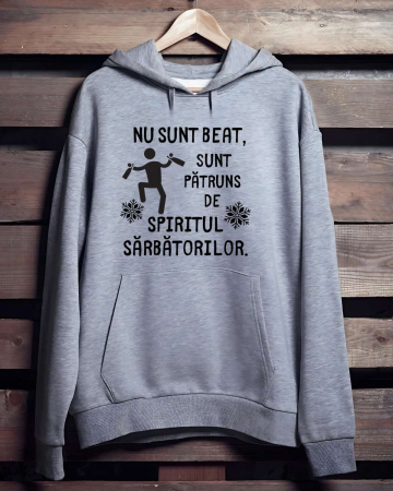 Crăciun - HANORAC PERSONALIZAT PENTRU BARBATI - Nu sunt beat, sunt patruns de spiritul sarbatorilor