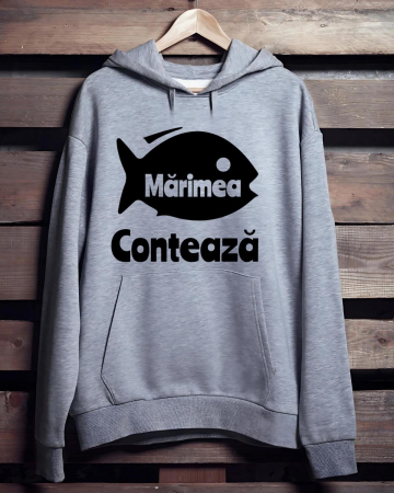Hanorace pescari - HANORAC PERSONALIZAT PENTRU PESCARI - Marimea conteaza