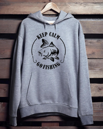 Hanorace pescari - HANORAC PERSONALIZAT PENTRU PESCARI - Keep calm Go fishing