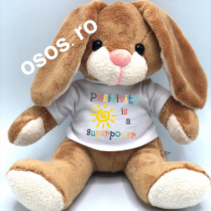 Plusuri personalizate - Iepuras - Jucarie De Plus Personalizata - Positivity is a superpower