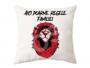 Perne personalizate - Pernă - Aici doarme regele familiei