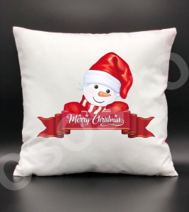 Crăciun - Pernă - Merry Christmas & snowman