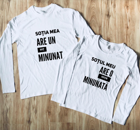 Set bluze cuplu - Set Bluze Cuplu - Sotia mea are un sot minunat. Sotul meu are o sotie minunata