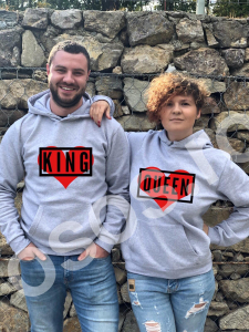 Valentine's Day - Set hanorace personalizate - King Queen