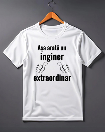 Tricouri care merg la munca - TRICOU PERSONALIZAT PENTRU BARBATI - Asa arata un inginer extraordinar