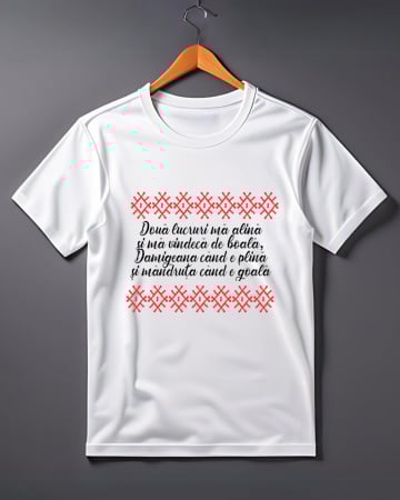 Tricouri personalizate bărbaţi - TRICOU PERSONALIZAT PENTRU BARBATI - Două lucruri mă alină şi mă vindecă de boală