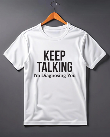 Tricouri care merg la munca - TRICOU PERSONALIZAT PENTRU BARBATI - Keep talking I'm diagnosing you