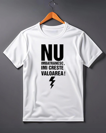 Tricouri personalizate bărbaţi - TRICOU PERSONALIZAT PENTRU BARBATI - Nu îmbătrânesc, îmi creşte valoarea
