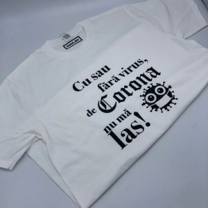 Tricouri personalizate bărbaţi - Tricou barbatesc - Cu sau fara virus, de Corona nu ma las